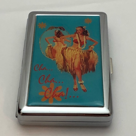 💥Cha Cha Cha’  pinup cigarette case card holder - Picture 1 of 2